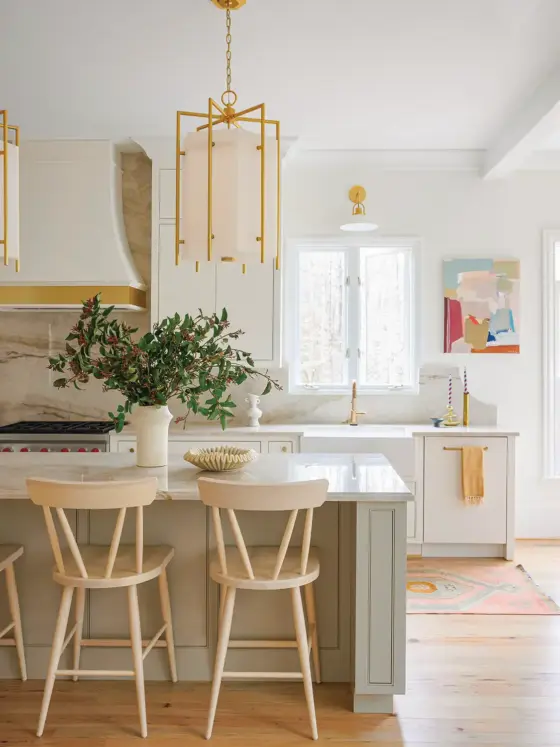 bright white North Carolina kitchen renovation
