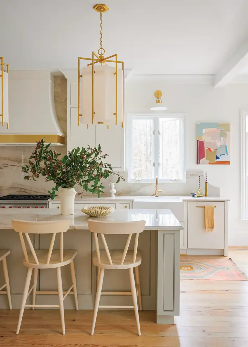 bright white North Carolina kitchen renovation
