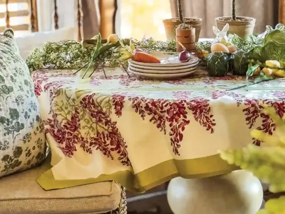 spring tablescape with floral tablescape