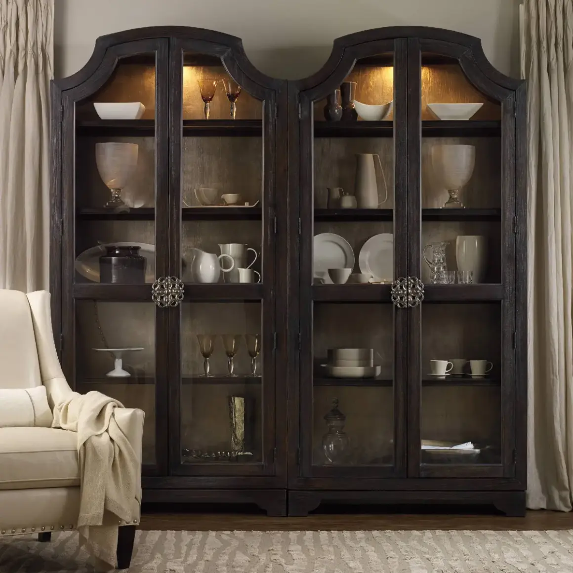 lighted display china cabinet