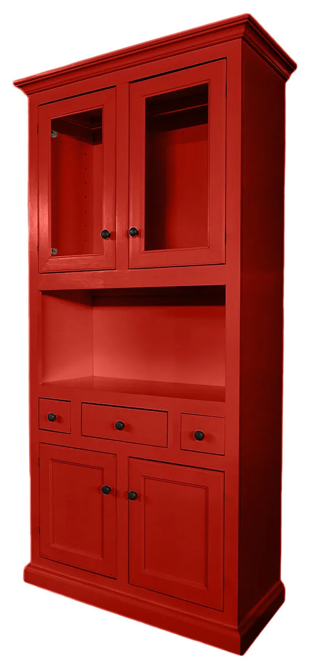 Modern Dining Hutch and buffet, Persimmon Red